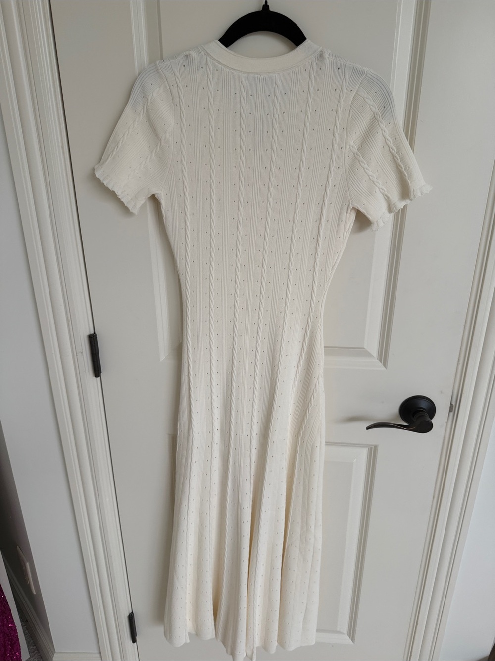 Sandro Ivory Short-Sleeve Button-Front Midi Dress - Picture 5 of 5